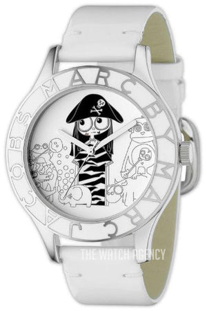  Shop Authentic Marc Jacobs Miss Marc Pirate White Dial White Leather Strap Watch for Women - MBM1146 - Luxxuri