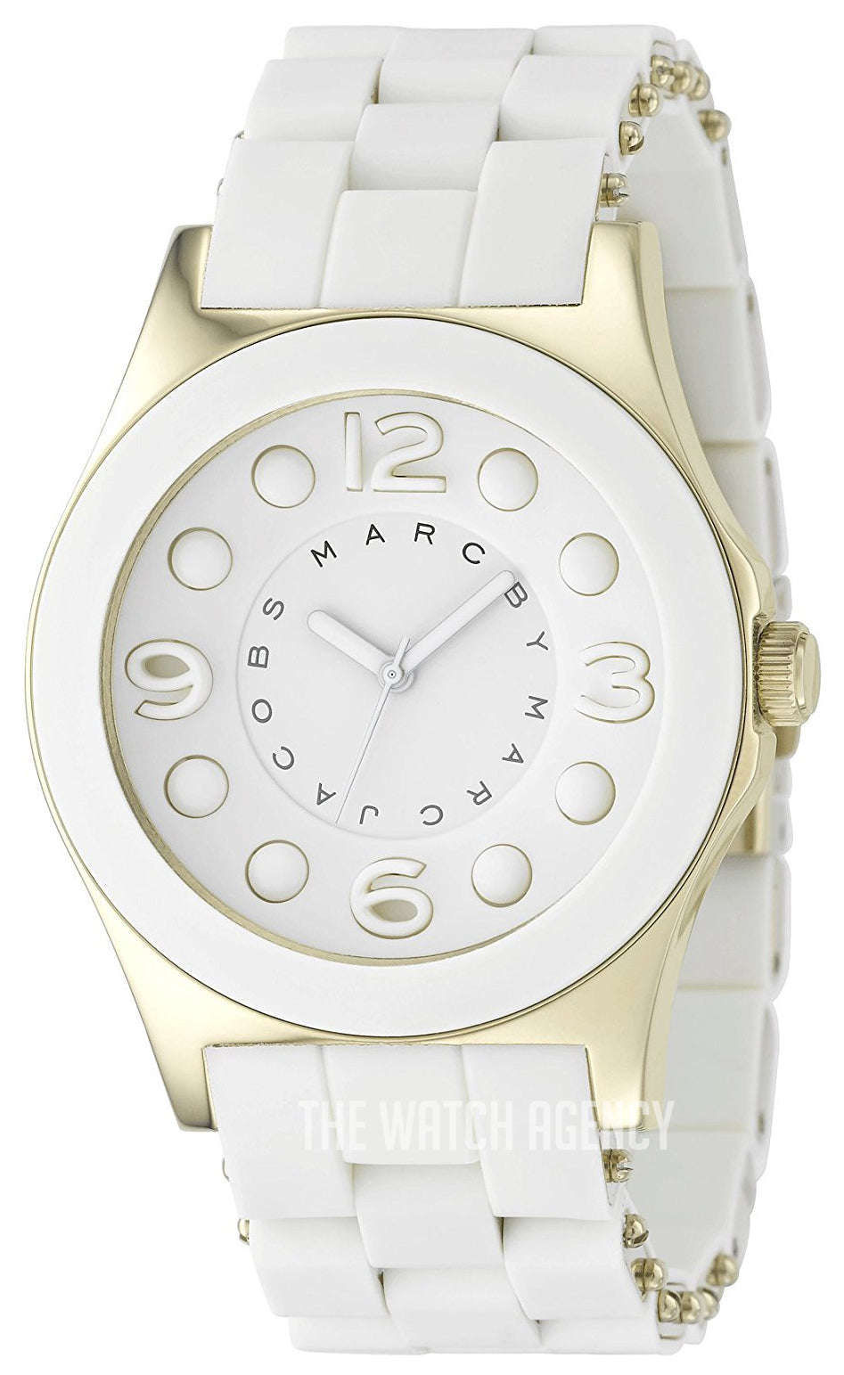  Shop Authentic Marc Jacobs Dress White Dial White Silicone Strap Watch for Women - MBM2500 - Luxxuri