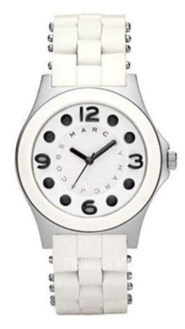  Shop Authentic Marc Jacobs Perry White Dial White Silicone Strap Watch for Women - MBM2533 - Luxxuri