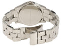 Marc Jacobs Henry Diamonds White Dial Silver Steel Strap Watch for Women - MBM3044