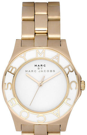  Shop Authentic Marc Jacobs Blade White Dial Gold Steel Strap Watch for Women - MBM3050 - Luxxuri
