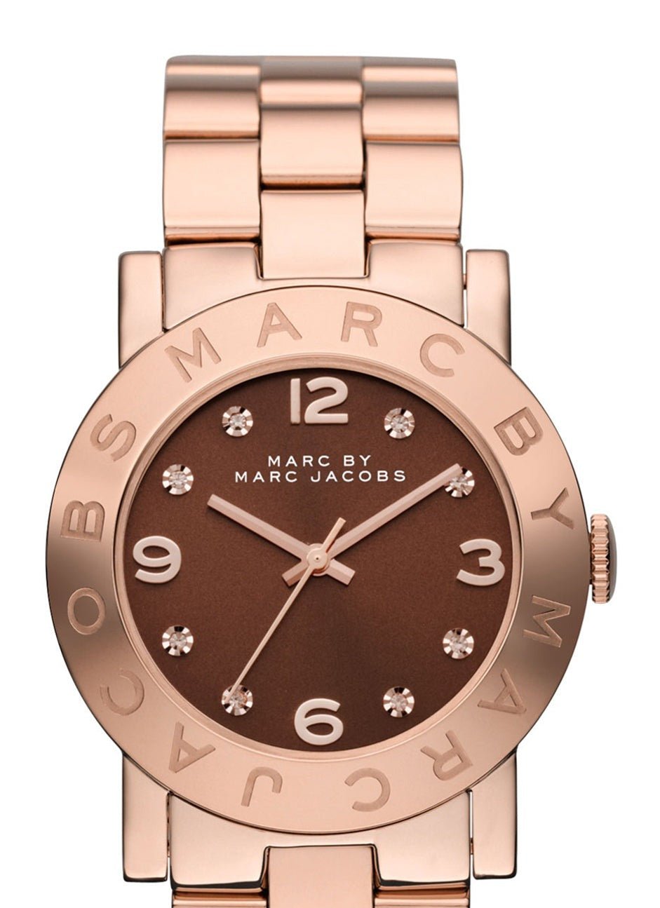  Shop Authentic Marc Jacobs Amy Brown Dial Rose Gold Steel Strap Watch for Women - MBM3167 - Luxxuri