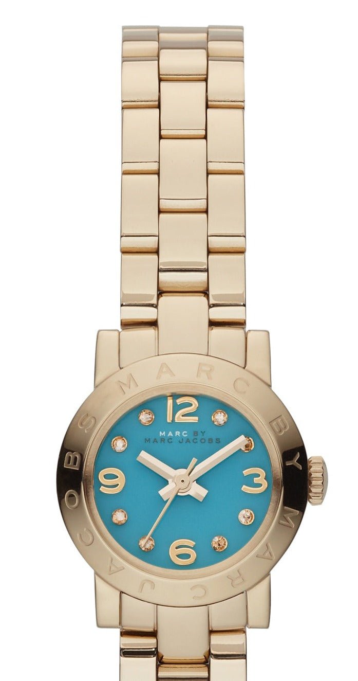  Shop Authentic Marc Jacobs Amy Dinky Blue Dial Gold Steel Strap Watch for Women - MBM3229 - Luxxuri