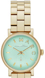  Shop Authentic Marc Jacobs Baker Mint Green Dial Gold Steel Strap Watch for Women - MBM3284 - Luxxuri