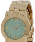  Shop Authentic Marc Jacobs Amy Blue Dial Gold Steel Strap Watch for Women - MBM3301 - Luxxuri