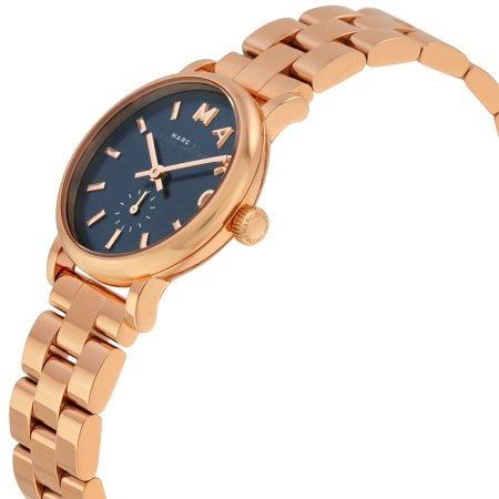  Shop Authentic Marc Jacobs Baker Blue Dial Rose Gold Steel Strap Watch for Women - MBM3330 - Luxxuri