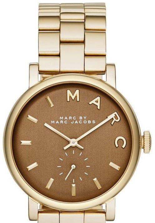  Shop Authentic Marc Jacobs Baker Brown Dial Gold Steel Strap Watch for Women - MBM8631 - Luxxuri