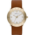  Shop Authentic Marc Jacobs Amy White Dial Brown Leather Strap Watch for Women - MBM8574 - Luxxuri