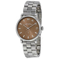  Shop Authentic Marc Jacobs Baker Brown Dial Silver Steel Strap Watch For Women - MBM3329 - Luxxuri