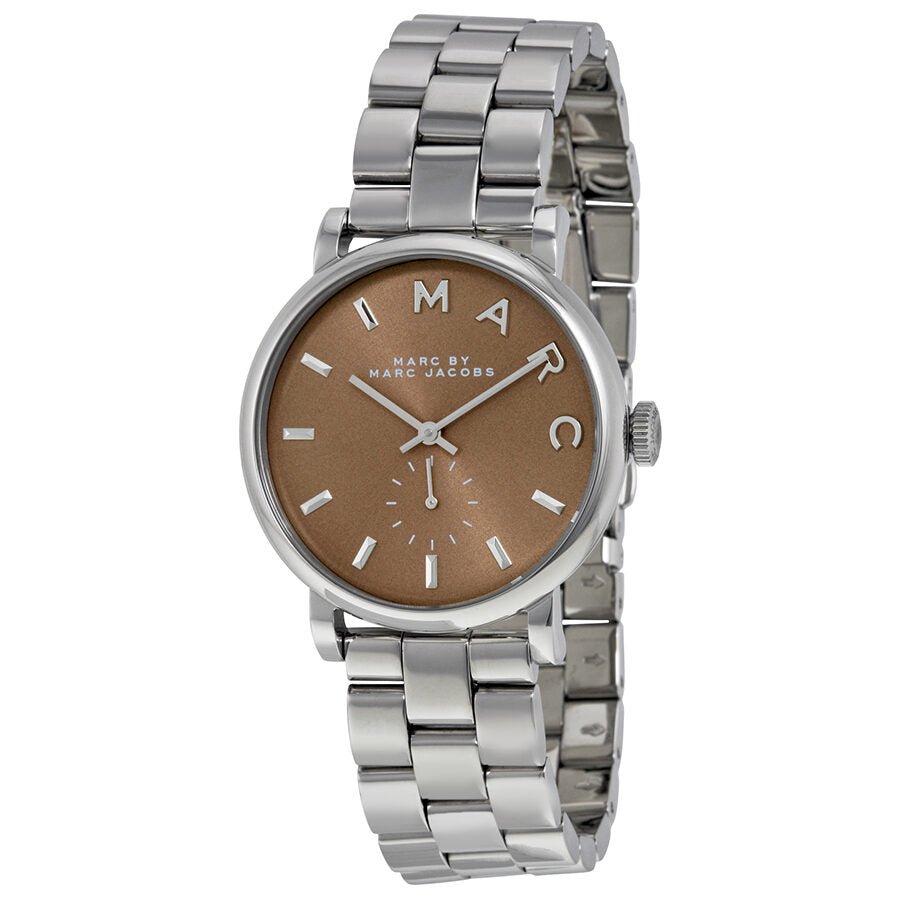  Shop Authentic Marc Jacobs Baker Brown Dial Silver Steel Strap Watch For Women - MBM3329 - Luxxuri