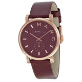  Shop Authentic Marc Jacobs Baker Maroon Dial Maroon Leather Strap Watch for Women - MBM1267 - Luxxuri