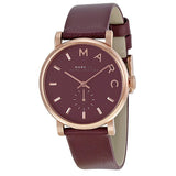  Shop Authentic Marc Jacobs Baker Maroon Dial Maroon Leather Strap Watch for Women - MBM1271 - Luxxuri