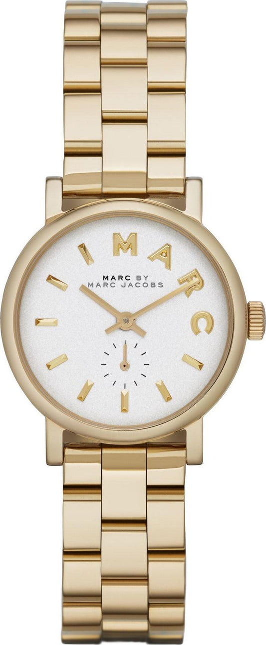  Shop Authentic Marc Jacobs Baker White Dial Gold Steel Strap Watch for Women - MBM3247 - Luxxuri