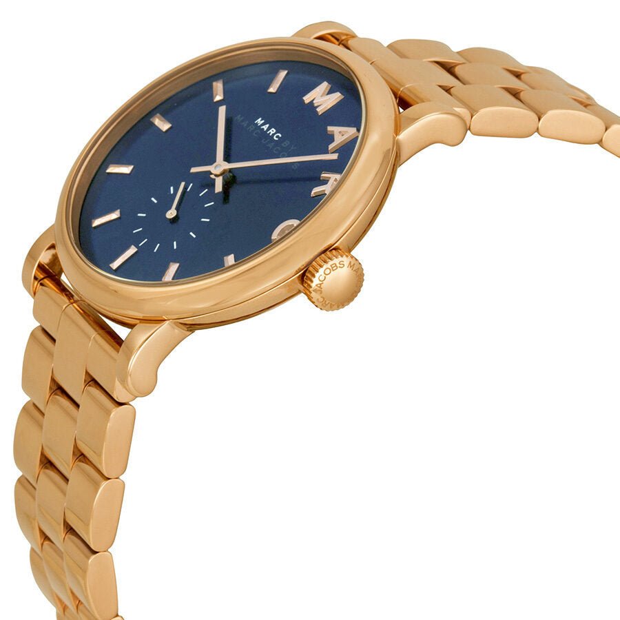  Shop Authentic Marc Jacobs Baker Blue Dial Rose Gold Steel Strap Watch for Women - MBM3330 - Luxxuri