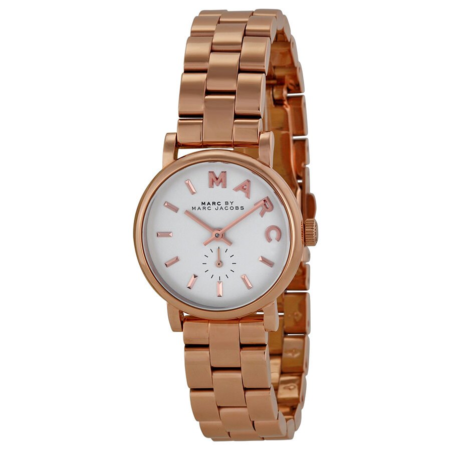  Shop Authentic Marc Jacobs Baker White Dial Rose Gold Steel Strap Watch for Women - MBM3248 - Luxxuri
