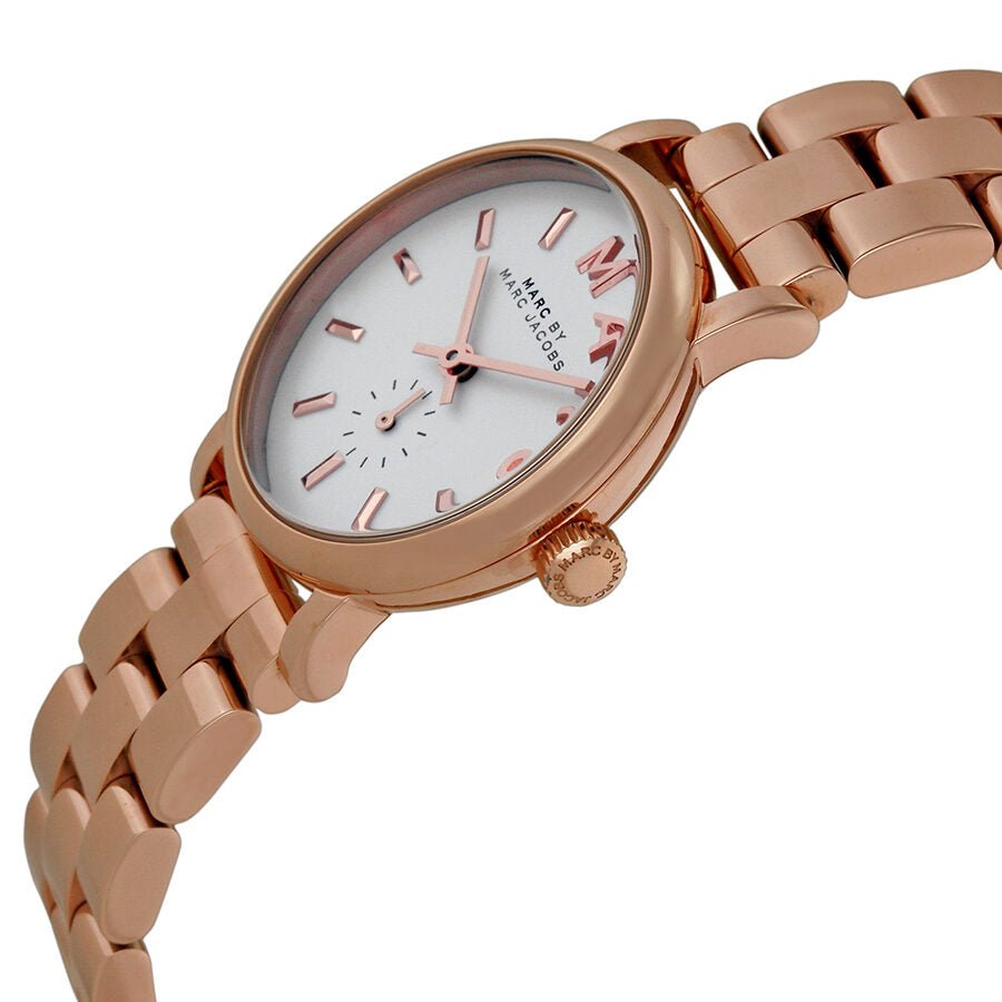  Shop Authentic Marc Jacobs Baker White Dial Rose Gold Steel Strap Watch for Women - MBM3248 - Luxxuri
