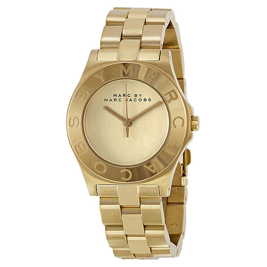  Shop Authentic Marc Jacobs Blade Gold Dial Gold Steel Strap Watch for Women - MBM3126 - Luxxuri