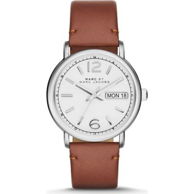  Shop Authentic Marc Jacobs Fergus White Dial Brown Leather Strap Watch for Women - MBM8649 - Luxxuri