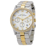  Shop Authentic Marc Jacobs Henry Chronograph Silver Dial Two Tone Steel Strap Watch for Women - MBM3197 - Luxxuri
