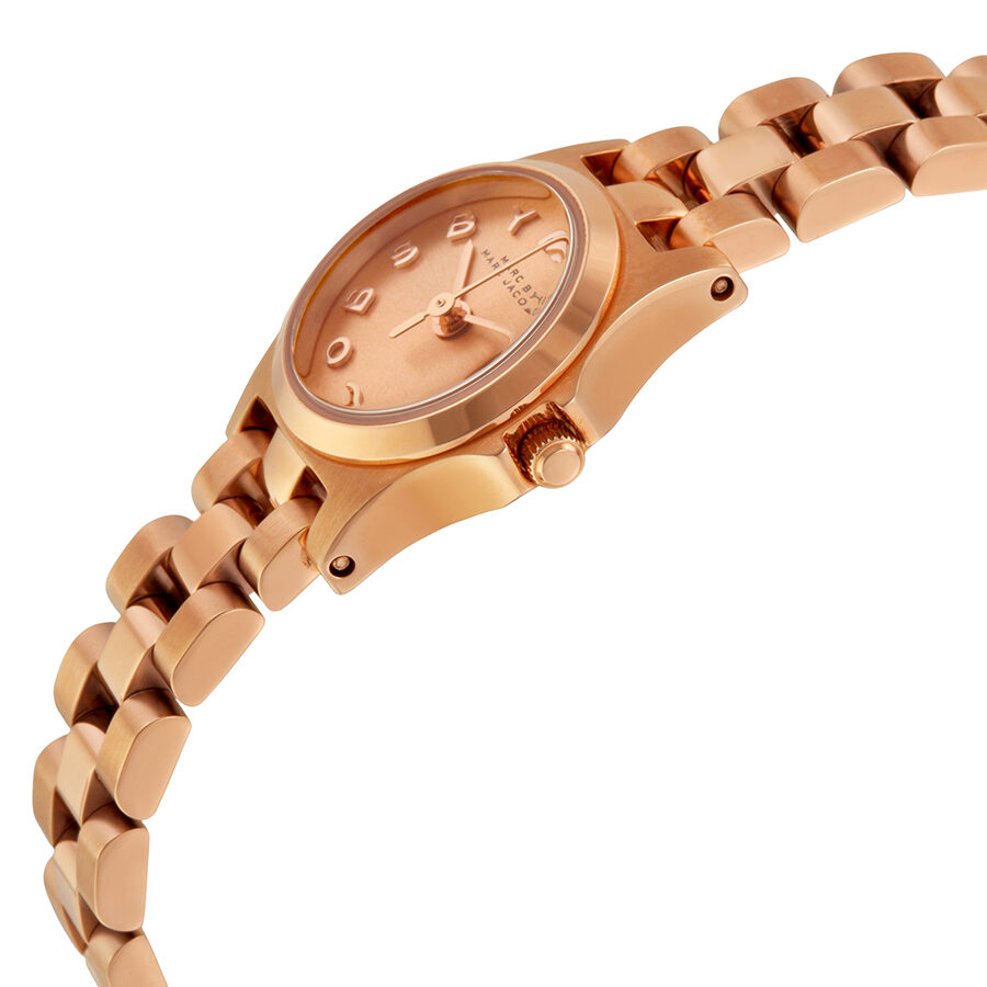 Marc Jacobs Dinky Rose Gold Dial Rose Gold Steel Strap Watch for Women - MBM3200