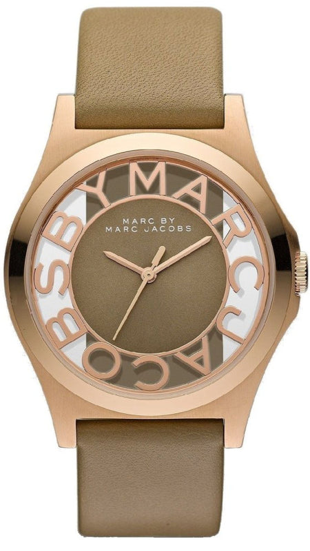  Shop Authentic Marc Jacobs Henry Dinky Skeleton Beige Dial Beige Leather Strap Watch for Women - MBM1245 - Luxxuri