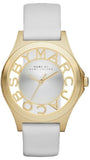 Shop Authentic Marc Jacobs Henry Skeleton White Dial White Leather Strap Watch for Women - MBM1339 - Luxxuri