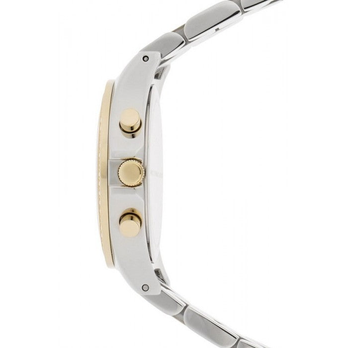 Marc Jacobs Henry Chronograph Silver Dial Two Tone Steel Strap Watch for Women - MBM3197