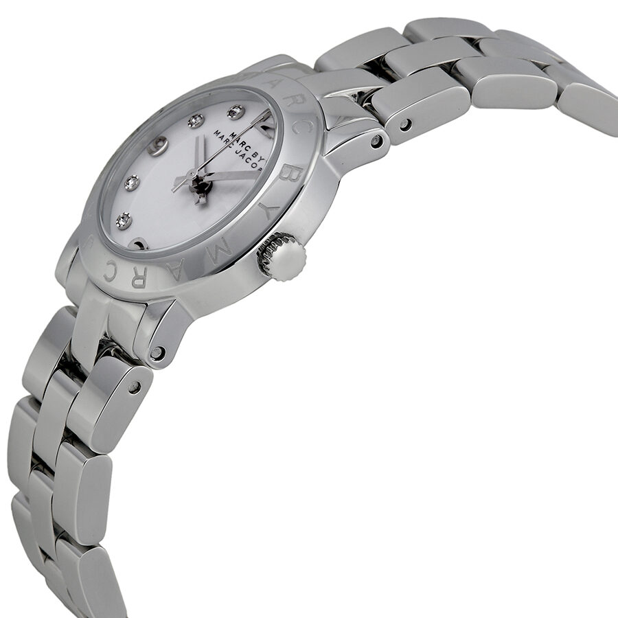  Shop Authentic Marc Jacobs Mini Amy White Dial Silver Steel Strap Watch for Women - MBM3055 - Luxxuri