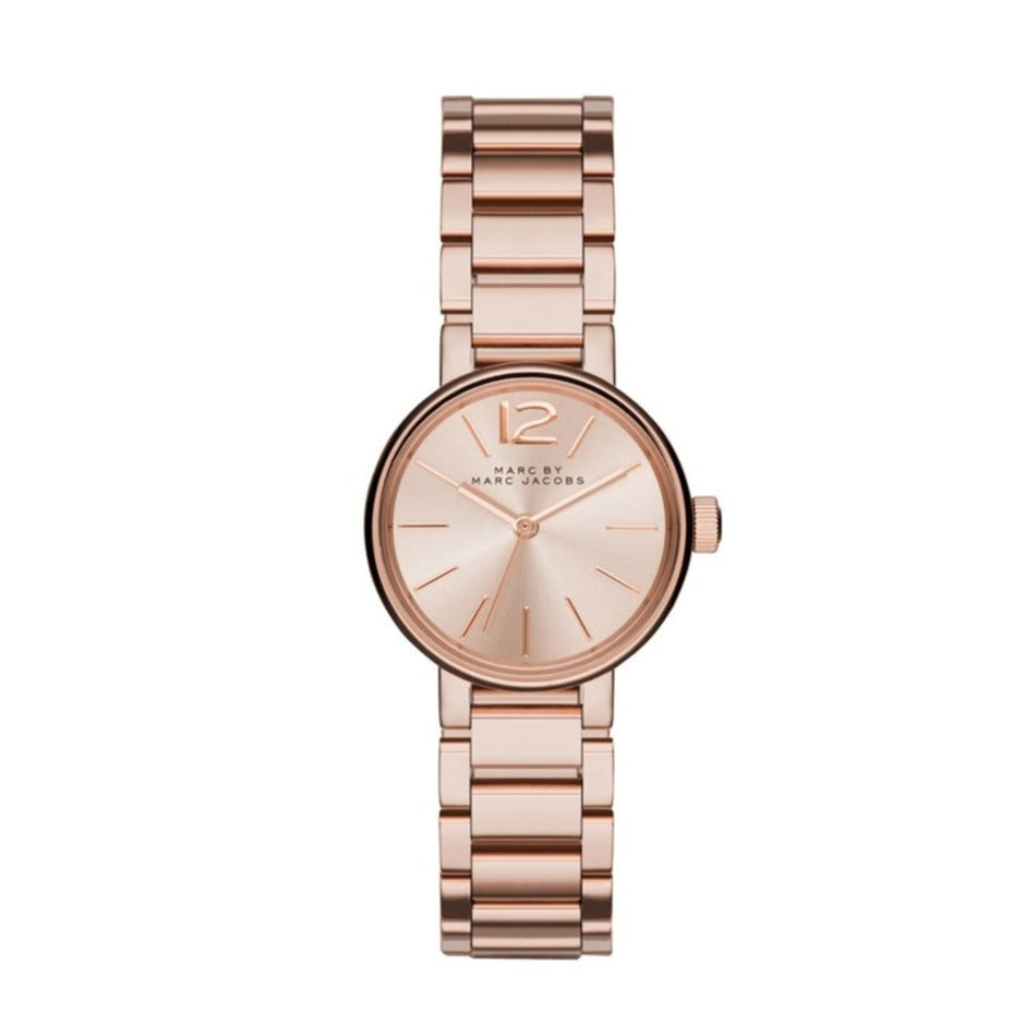 Marc Jacobs Peggy Rose Gold Dial Rose Gold Steel Strap Watch for Women - MBM3406