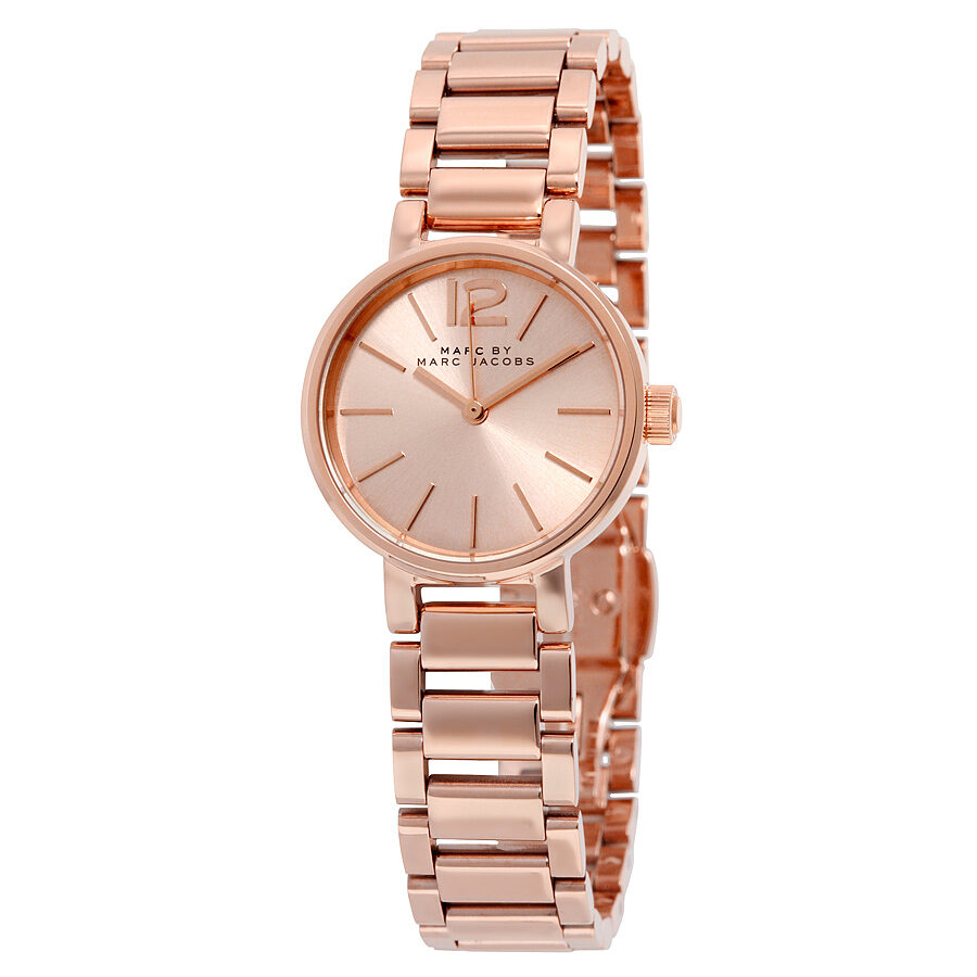 Marc Jacobs Peggy Rose Gold Dial Rose Gold Steel Strap Watch for Women - MBM3406