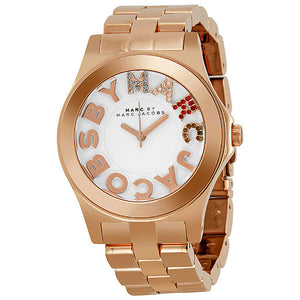  Shop Authentic Marc Jacobs Rivera White Dial Rose Gold Steel Strap Watch for Women - MBM3138 - Luxxuri