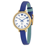  Shop Authentic Marc Jacobs Sally White Dial Blue Leather Strap Watch for Women - MBM1354 - Luxxuri