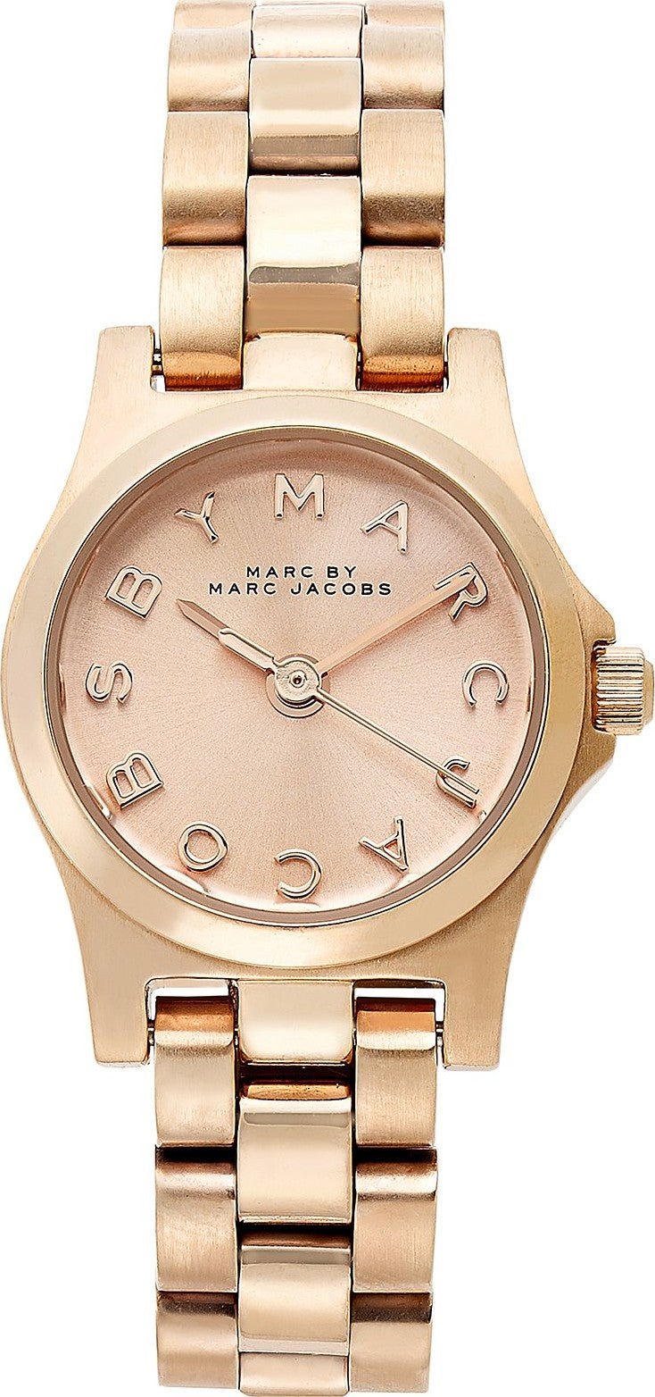 Marc Jacobs Dinky Rose Gold Dial Rose Gold Steel Strap Watch for Women - MBM3200