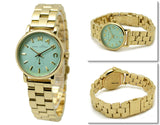  Shop Authentic Marc Jacobs Baker Mint Green Dial Gold Steel Strap Watch for Women - MBM3284 - Luxxuri