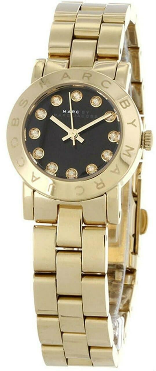  Shop Authentic Marc Jacobs Amy Black Dial Gold Steel Strap Watch for Women - MBM3336 - Luxxuri