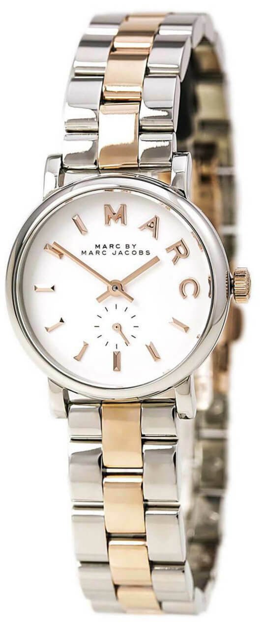  Shop Authentic Marc Jacobs Baker White Dial Two Tone Steel Strap Watch for Women - MBM3331 - Luxxuri
