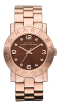  Shop Authentic Marc Jacobs Amy Brown Dial Rose Gold Steel Strap Watch for Women - MBM3167 - Luxxuri