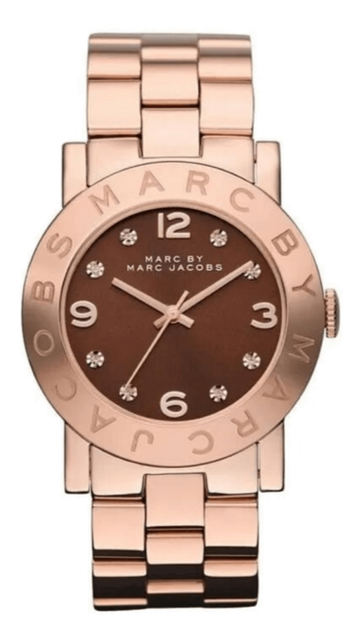  Shop Authentic Marc Jacobs Amy Brown Dial Rose Gold Steel Strap Watch for Women - MBM3167 - Luxxuri