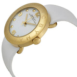  Shop Authentic Marc Jacobs Amy White Dial White Leather Strap Watch for Women - MBM1150 - Luxxuri