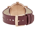 Marc Jacobs Baker Maroon Dial Maroon Leather Strap Watch for Women - MBM1267