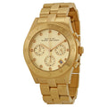 Marc Jacobs Blade Chronograph Gold Dial Gold Steel Strap Watch for Women - MBM3101