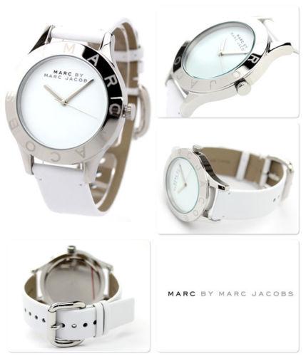  Shop Authentic Marc Jacobs Blade White Dial White Leather Strap Watch for Women - MBM1200 - Luxxuri