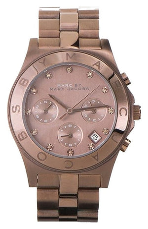  Shop Authentic Marc Jacobs Blade Chronograph Brown Dial Brown Steel Strap Watch for Women - MBM3121 - Luxxuri