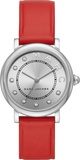  Shop Authentic Marc Jacobs Roxy Silver Dial Red Leather Strap Watch for Women - MJ1632 - Luxxuri