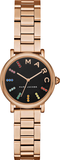 Marc Jacobs Roxy Black Dial Rose Gold Steel Strap Watch for Women - MJ3569