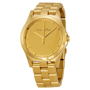  Shop Authentic Marc Jacobs Henry Gold Dial Gold Steel Strap Watch for Women - MBM3211 - Luxxuri