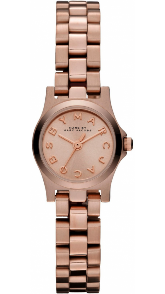 Marc Jacobs Dinky Rose Gold Dial Rose Gold Steel Strap Watch for Women - MBM3200