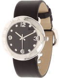  Shop Authentic Marc Jacobs Amy Black Dial Black Leather Strap Watch for Women - MBM1140 - Luxxuri