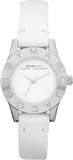  Shop Authentic Marc Jacobs Mini Blade White Dial White Leather Strap Watch for Women - MBM1206 - Luxxuri