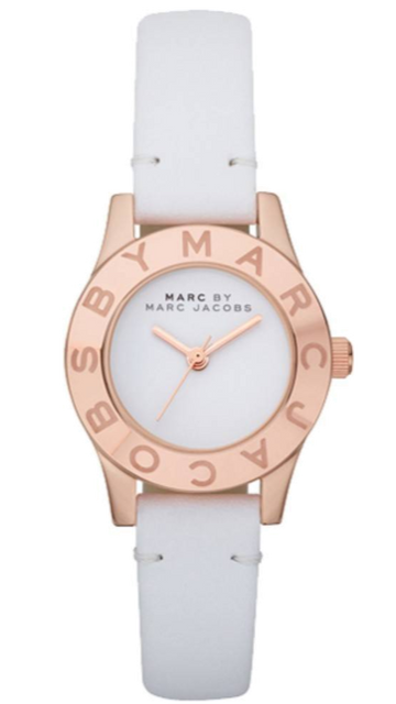  Shop Authentic Marc Jacobs Mini Blade White Dial White Leather Strap Watch for Women - MBM1207 - Luxxuri